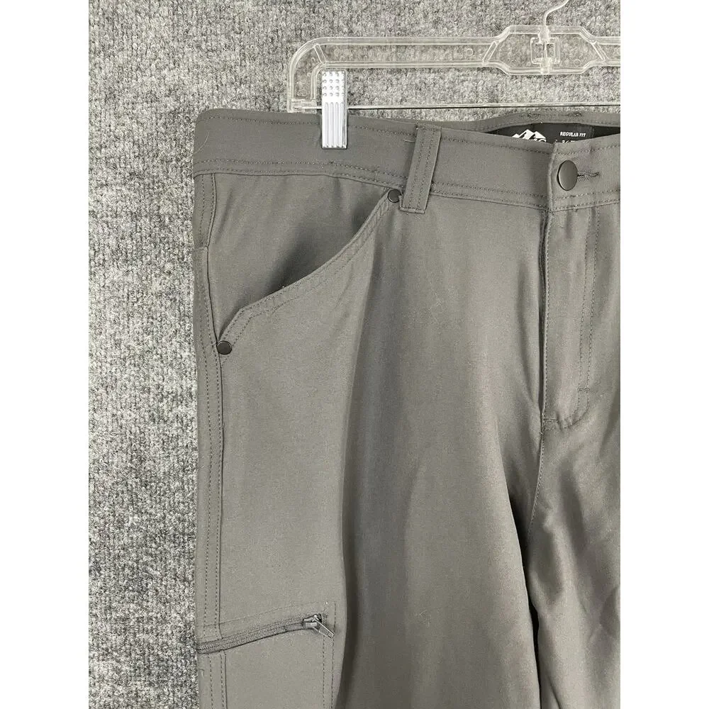 Pacific Outfitters Men's Regular Fit Gray Nylon Blend Pants 36x32‎